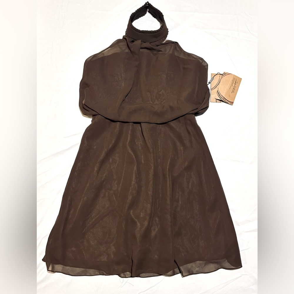 NWT The Light in the Box - sheer brown halter dress dress 14